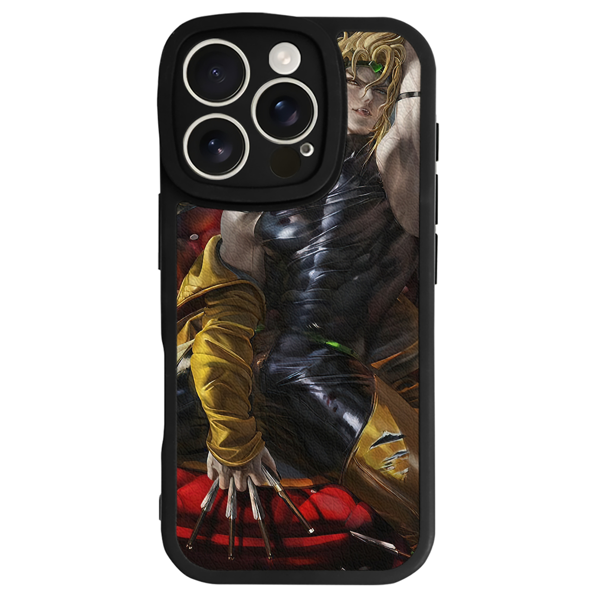 （画像用） ジョジョの奇妙な冒険 JoJo's Bizarre Adventure 【iPhone 16シリーズ対応】シリコンスマホケース（レザー調） 材質：シリコン